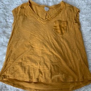 Tan anthropologie blouse
